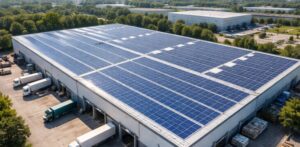 Nave industrial placas solares IA