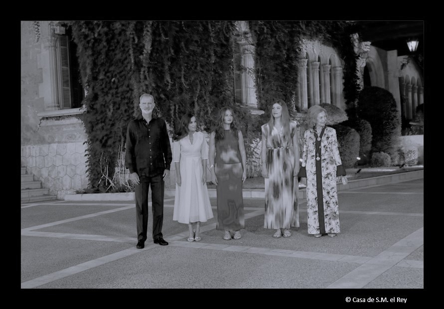 Familia Real en el Palacio de Marivent © Casa de S.M. el Rey