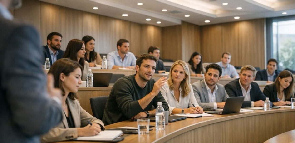 Alumnos en un MBA