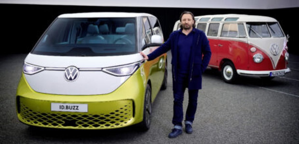 The Jozef Kabaň, Head of Volkswagen Design, at the ID. Buzz and T1.